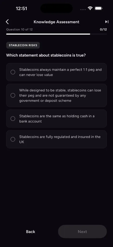 Question 10 — Stablecoins